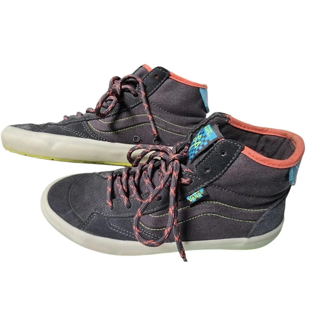 VANS The Lizzie Hi Top Off The Wall Unisex M6.5 W8 Leather Accents